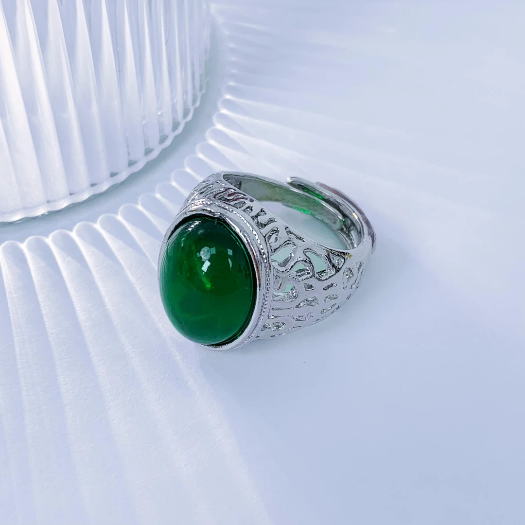 复古时尚男士开口可调节饰品【圆银】