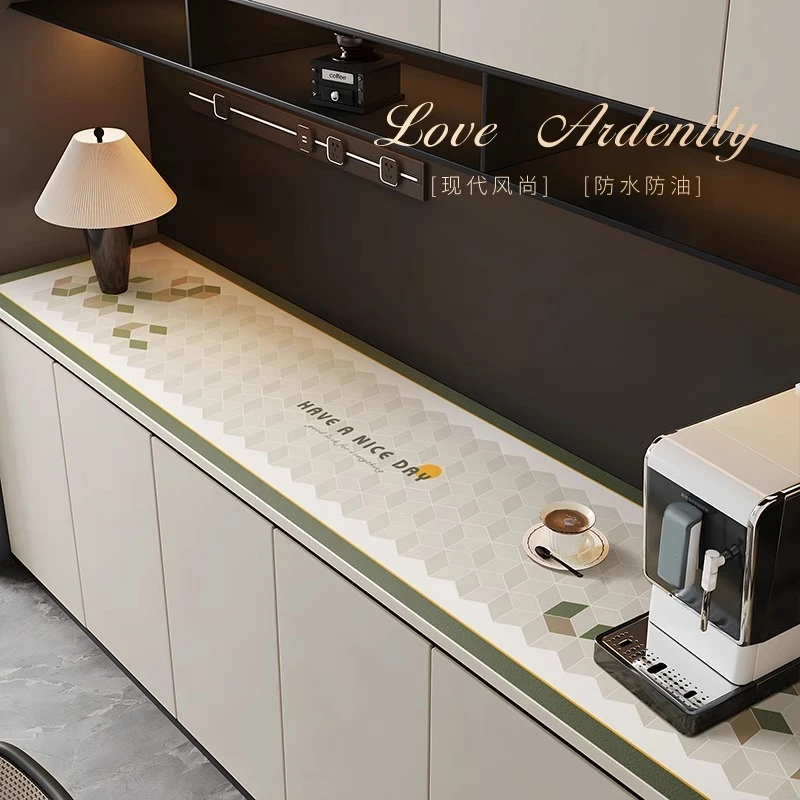 高级感餐边柜鞋柜桌布防水防油免洗酒柜长方形台面保护垫茶几盖布
