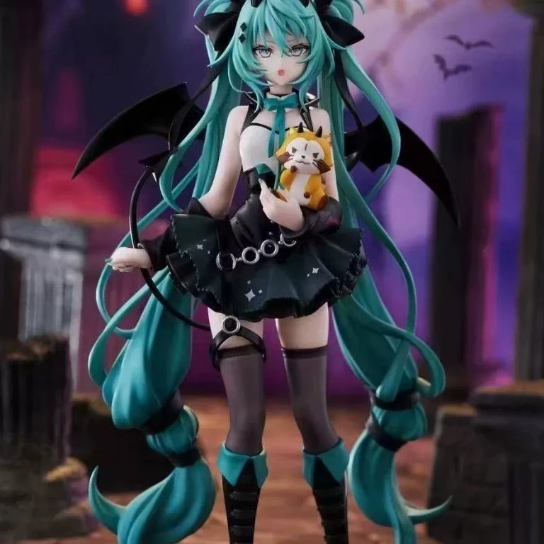 小恶魔初音未来小浣熊初音miku坐姿二次元动漫手办玩具机箱摆件