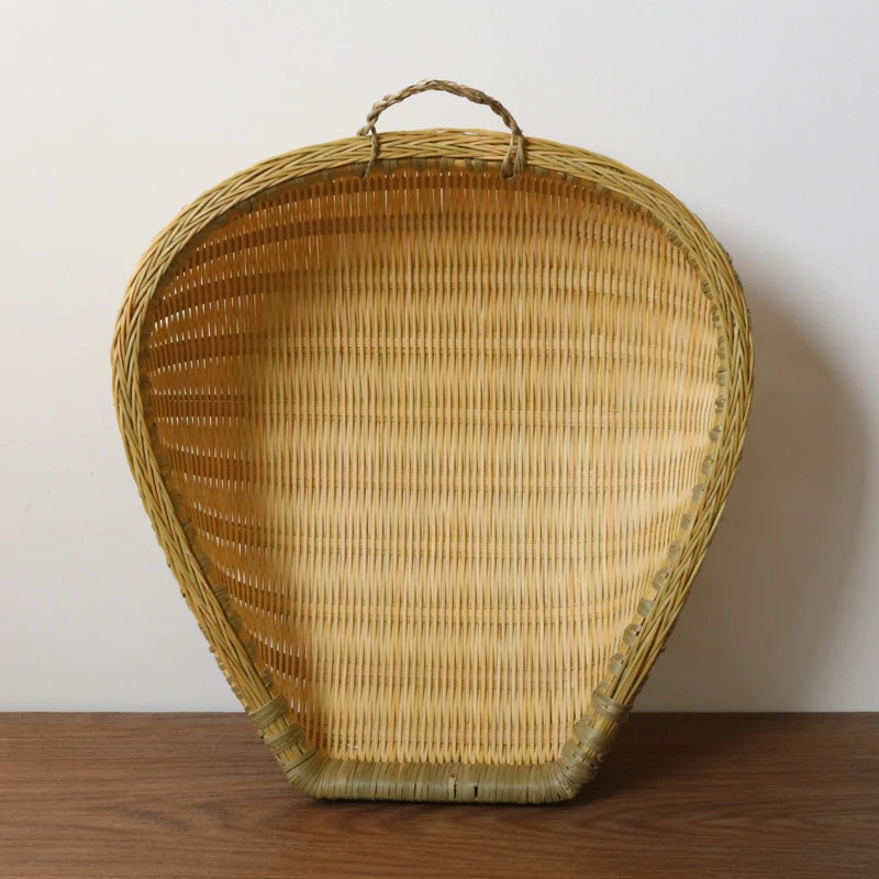 精品竹编筲箕竹簸箕竹篮子竹菜篮沥水沥米洗菜馒头筐果盘厨房好物