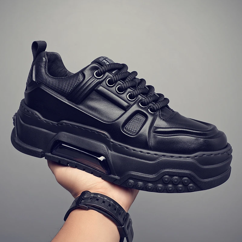 【头层牛皮】男鞋2025新款透气运动休闲鞋子百搭低帮皮鞋男士板鞋潮