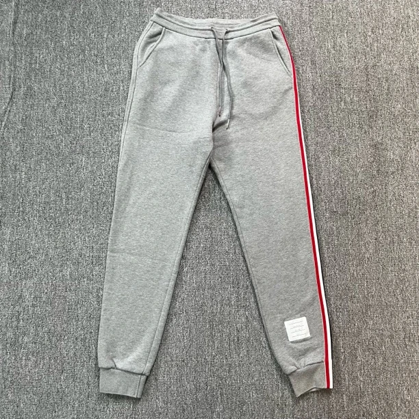 99新 THOMBROWNE TB 侧边三条杠灰色卫裤/0码/99新/12409