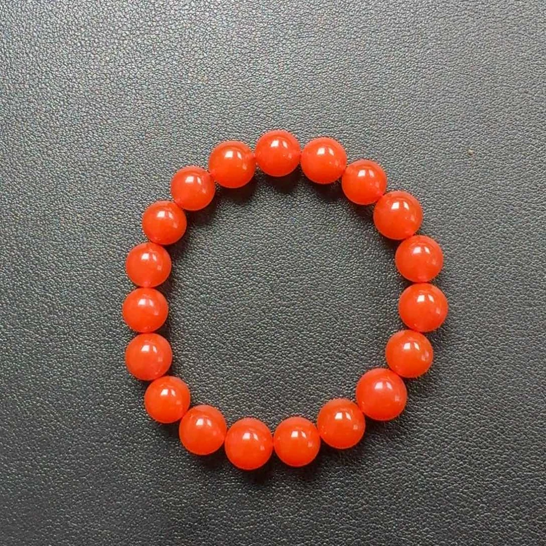 南红玛瑙未镶嵌圆珠手串10+