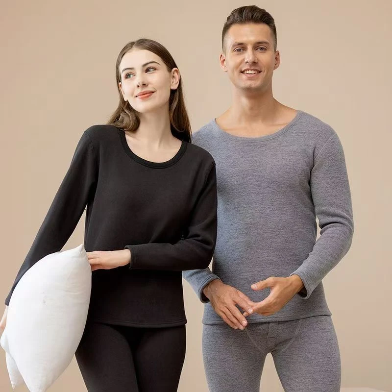 C18丁香色  女低领 氧护暖衣230g保暖套装秋冬内搭