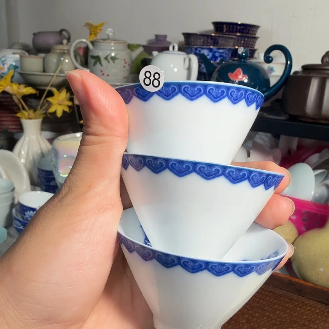 微瑕工厂福利手绘斗笠杯三个88