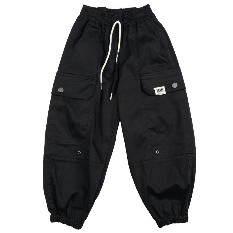 K5112儿童大口袋工装裤宽松长裤潮童装