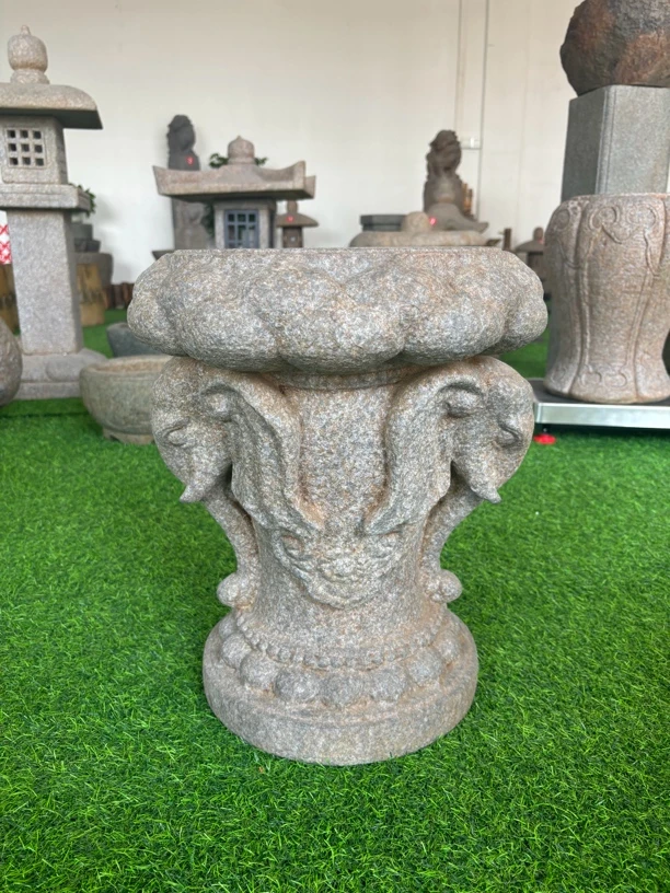 长宽高34×34×40中式庭院造景花园别墅装饰摆件凳子石墩花架底座