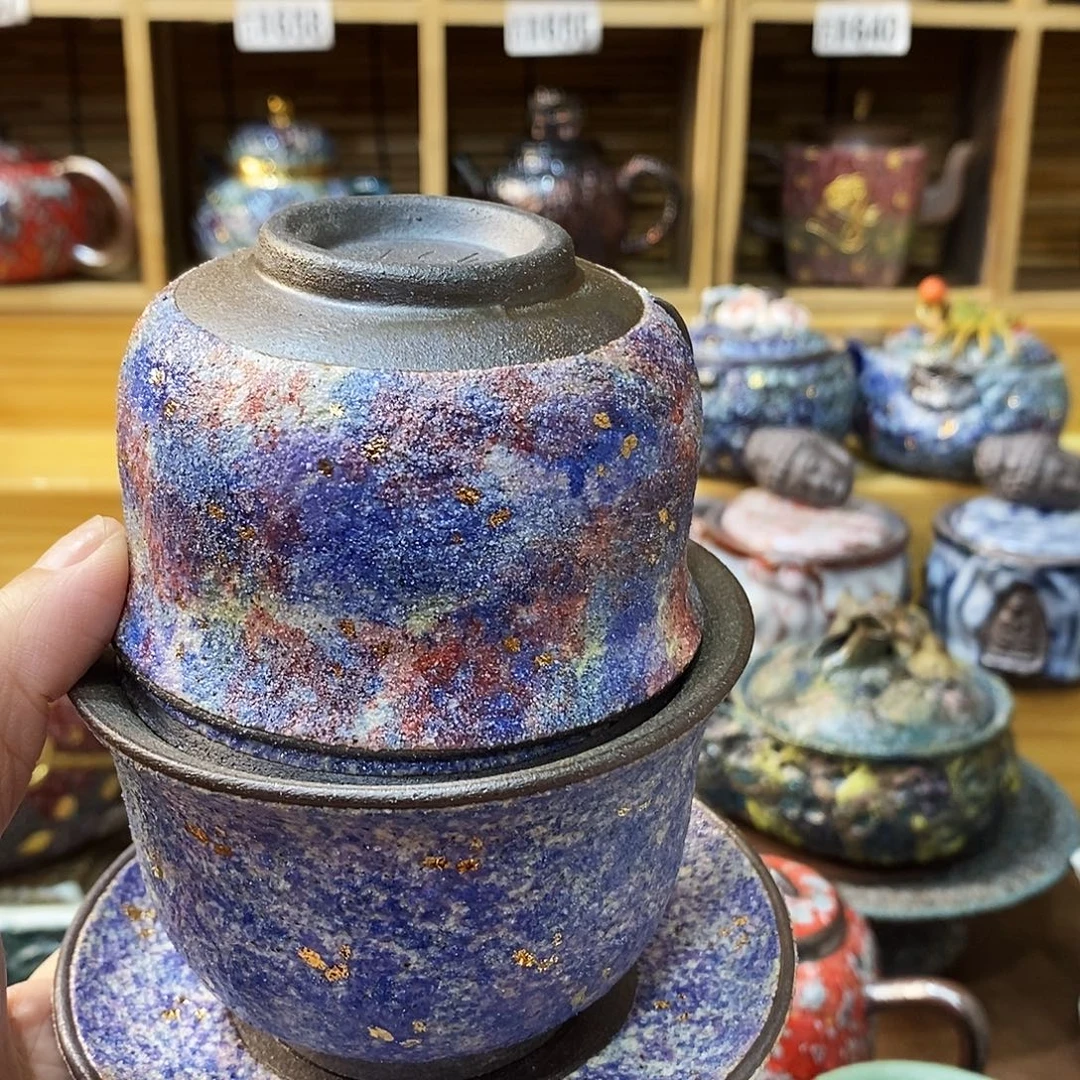 不***生粗陶柴烧志野茶器