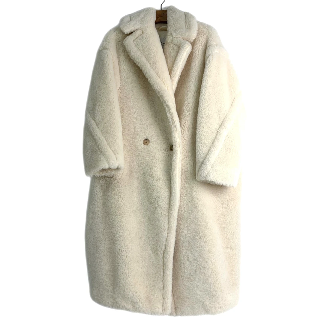 99新 MaxMara m码 Maxmara 白色泰迪大衣 99新 bz0979