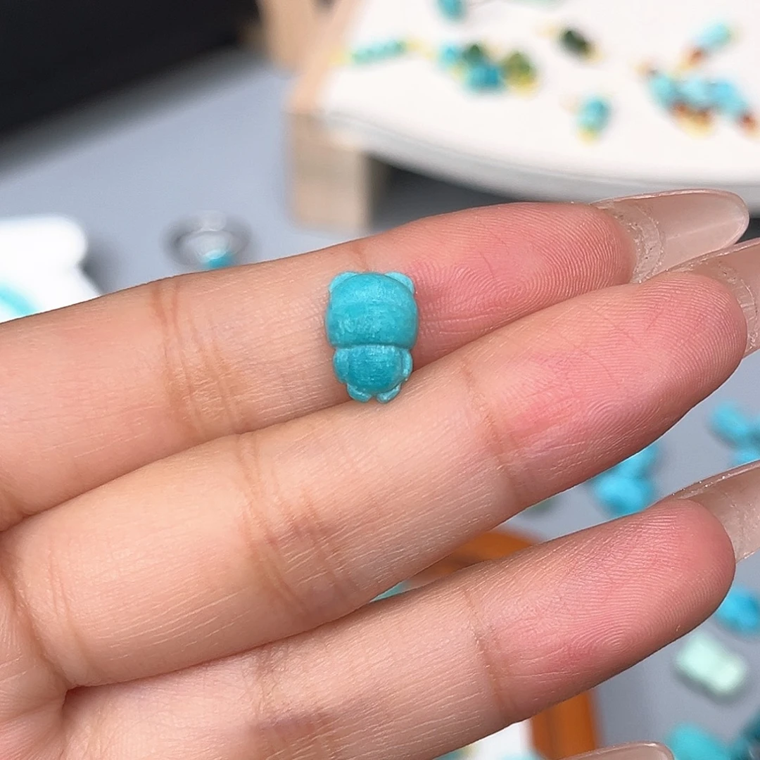未镶嵌绿松石珠宝半成品