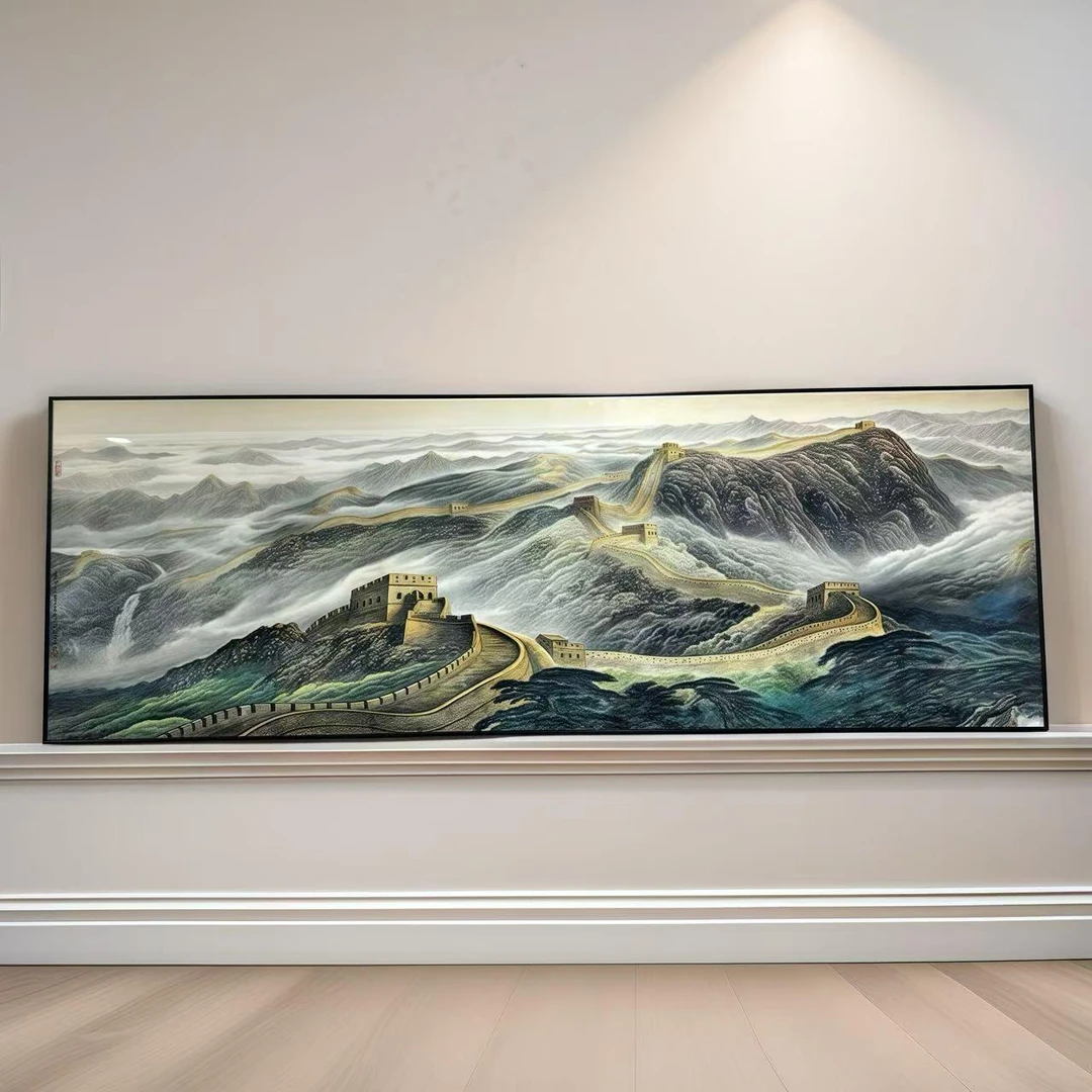 712万里长城山水画客厅装饰画靠山图办公室风水招财国画挂画70200