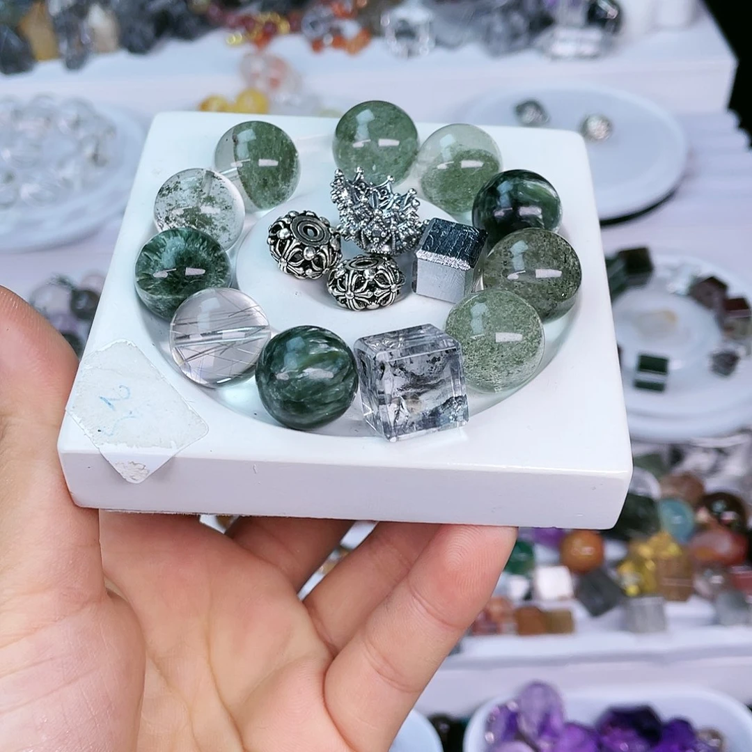 水晶单珠打孔不退不换未镶嵌