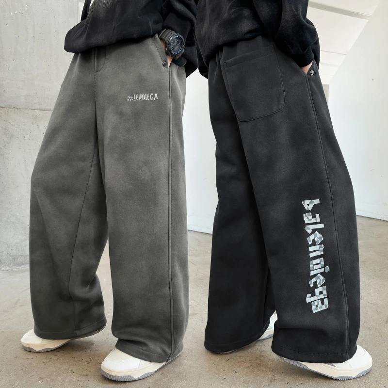 儿童装男童秋装裤子2025新款中大童春秋款男孩运动长裤秋季卫裤潮