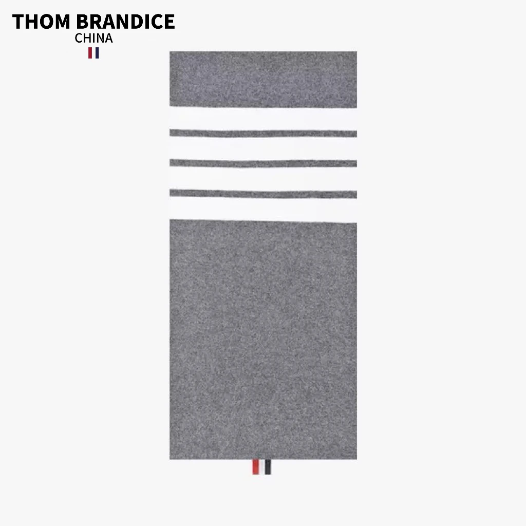 TB【官方正品】汤姆布郎/THOM BRANDICE/四条纹tb羊毛围巾男女同款