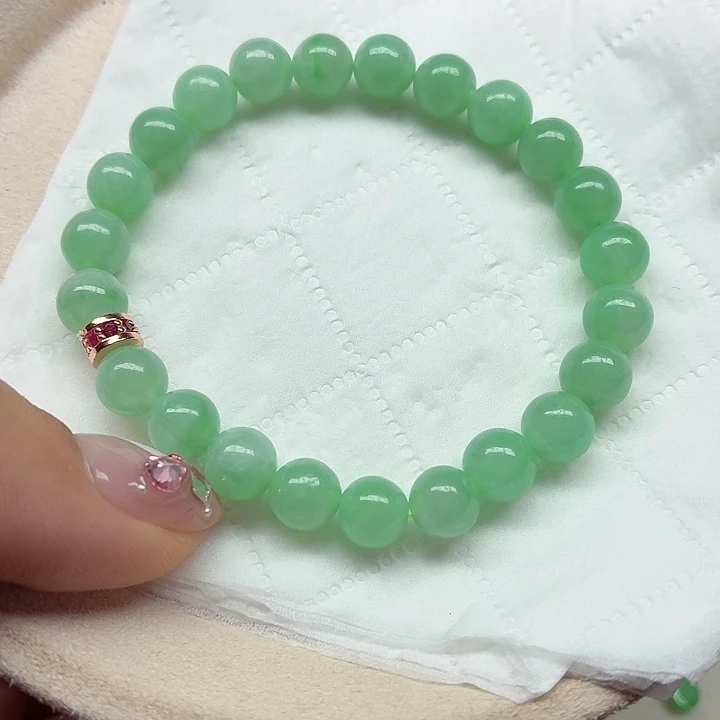 翡翠未镶嵌手链天然缅甸翡翠A货卡7.8