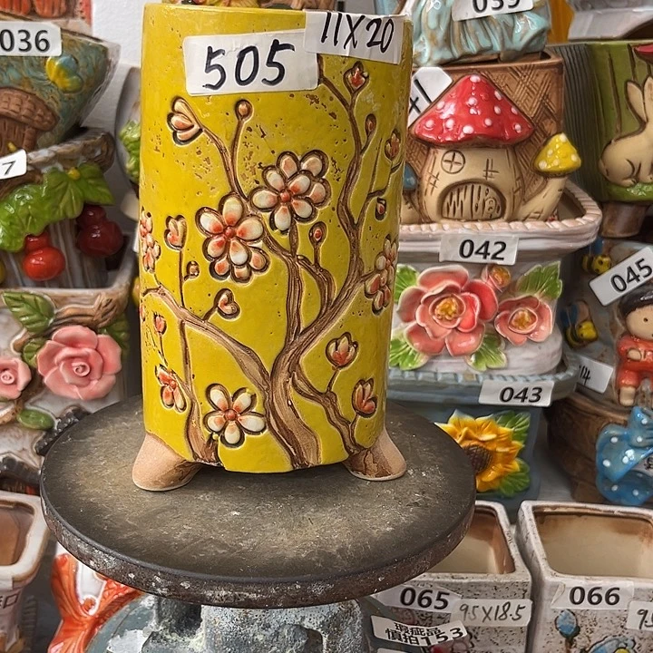 粗陶材质多肉花盆