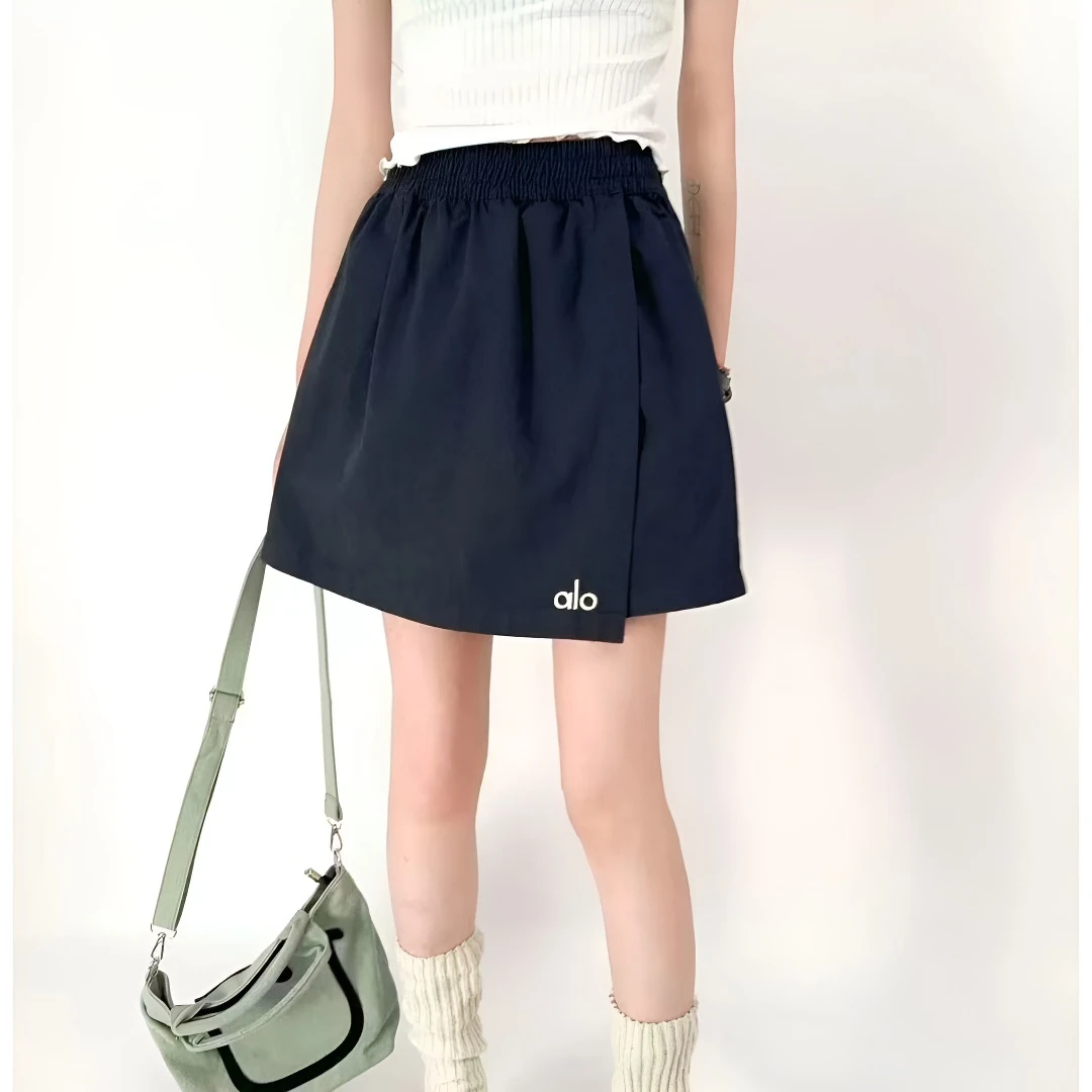 设计感小众休闲a字裤裙女夏新款韩系高腰显瘦防走光运动风短裤LQ