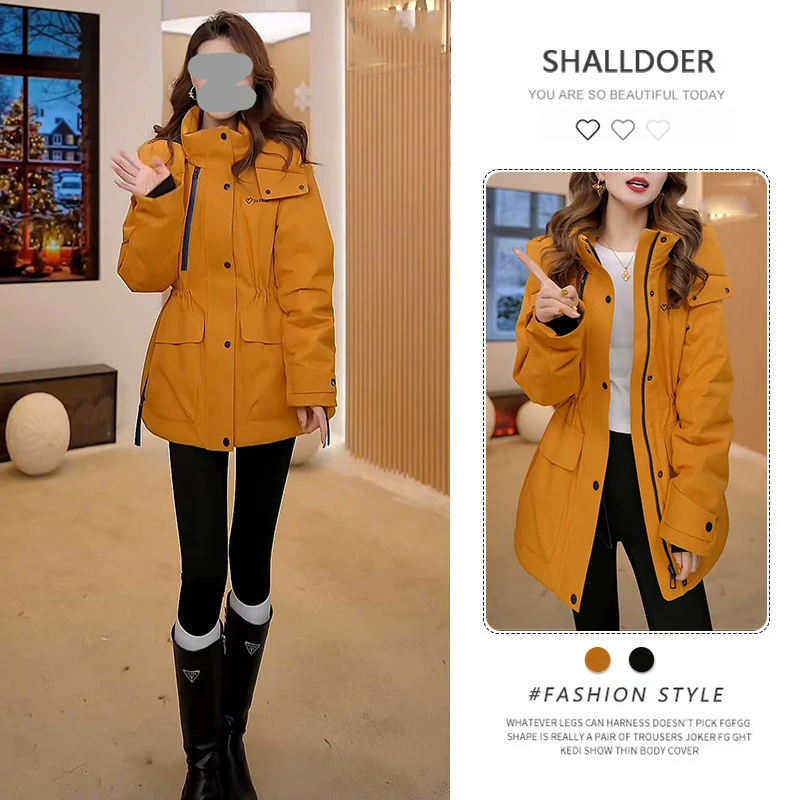 2025新款时尚高级感气质百搭夹棉加厚外套洋气显瘦减龄棉服女