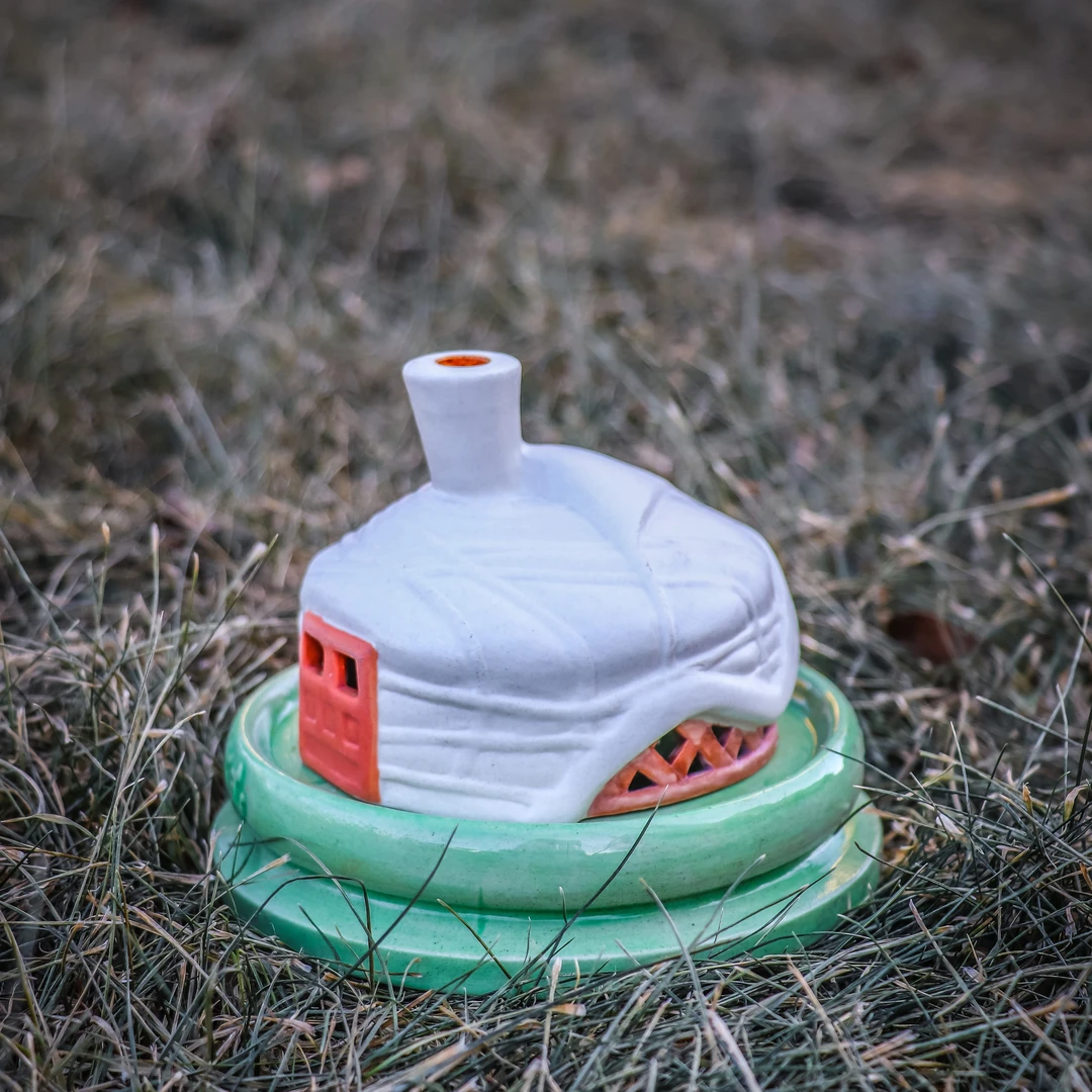 大蒙古包香炉手工陶艺