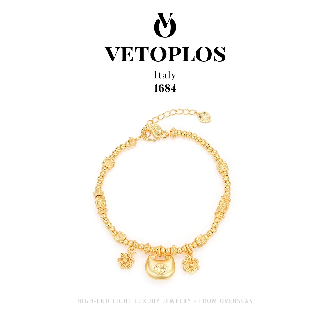 镀k金【财意满满】Vetoplos古法国风福袋轻奢手链F3782