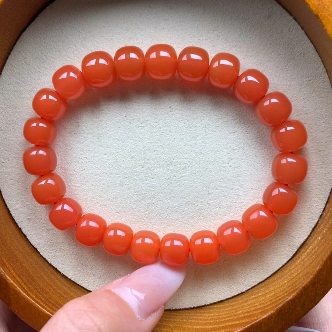 南红玛瑙未镶嵌保山天然原矿南红9mm+手串