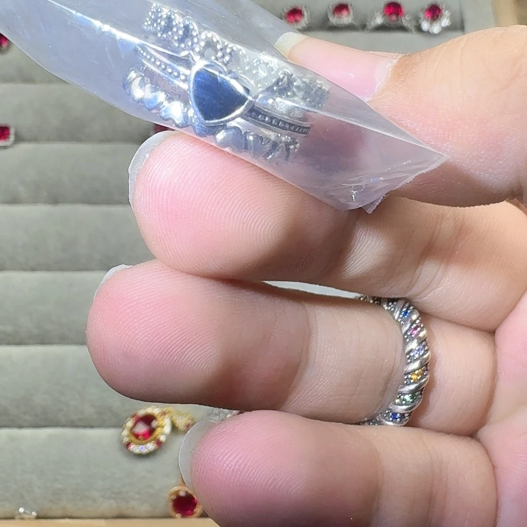 芙蓉石戒指银S925镶嵌羊***哒