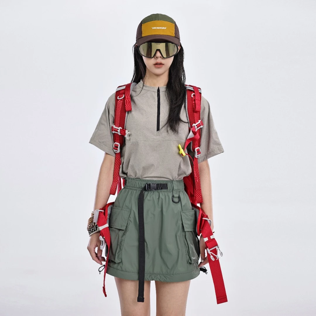 ZACHARIAH【豆沙棕】户外速干衣短袖t恤吸湿排汗专业训练健身打底衫