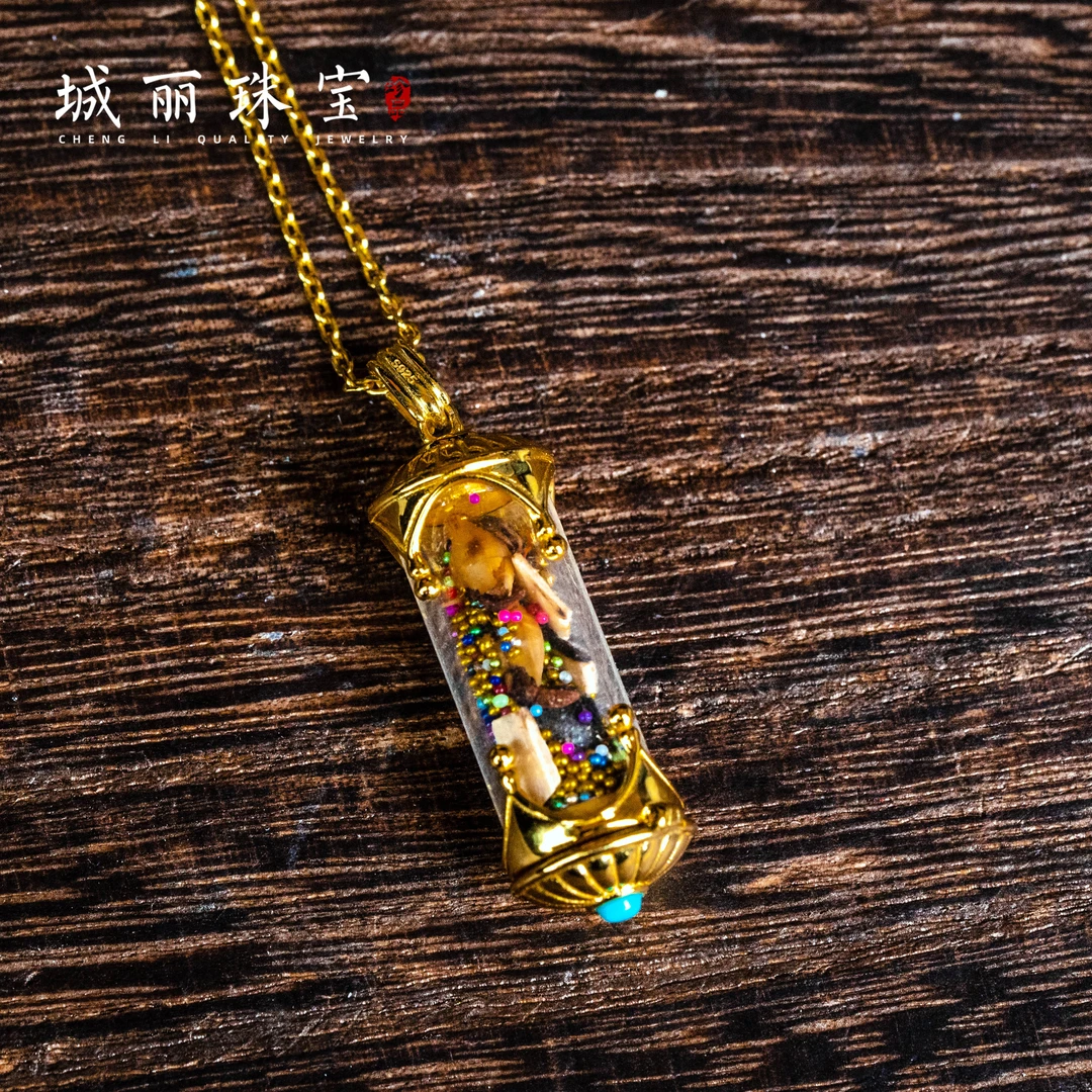 吊坠925银 丙午种子古法瓶瓶项链/个FL-1319