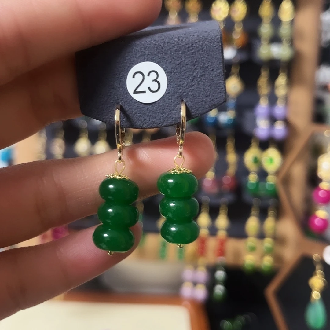 锆石纯铜925银耳饰