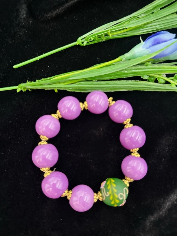 紫色琉璃手串 女士新年必备