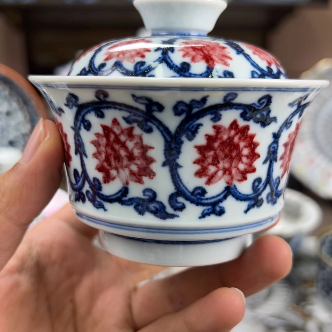 长***笑瓷片景德镇手工手绘陶瓷