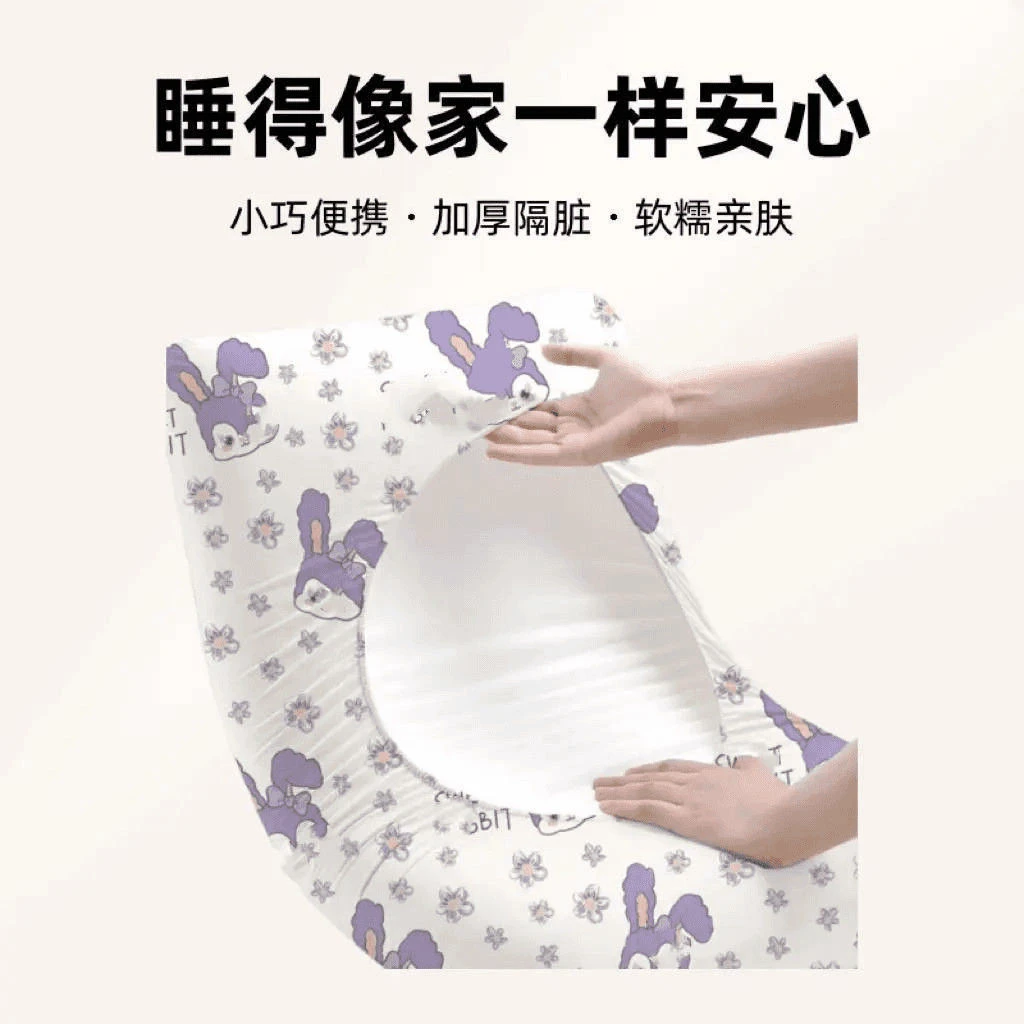 （抢！10只装）便携旅行吸汗一次性枕套加厚隔脏枕巾枕头套卧铺软糯
