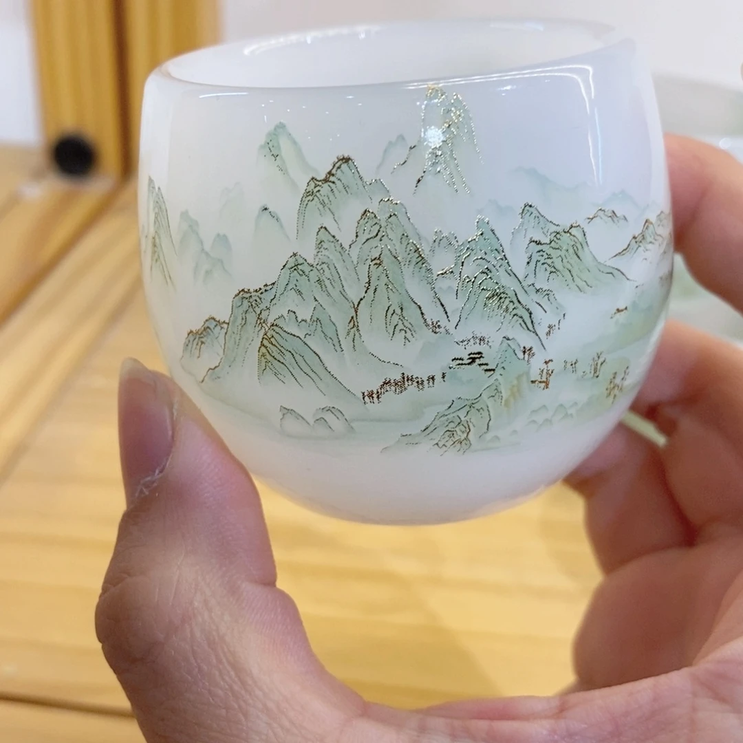 千里江山琉璃主人杯