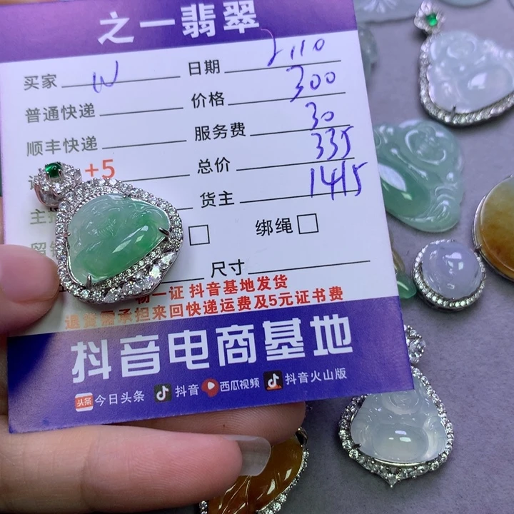 翡翠颈饰银S925镶嵌W**王