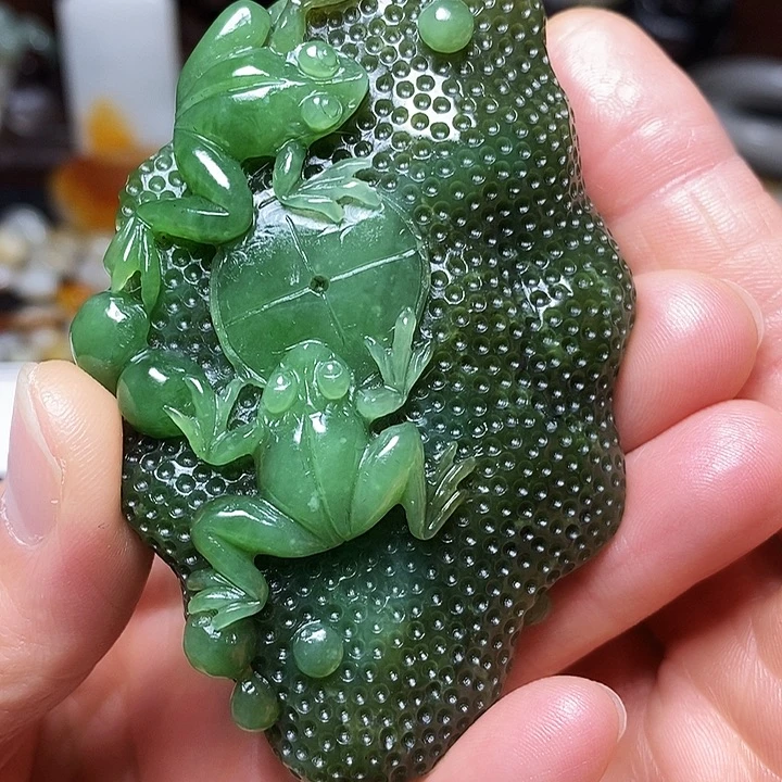 黄***金和田玉未镶嵌挂件