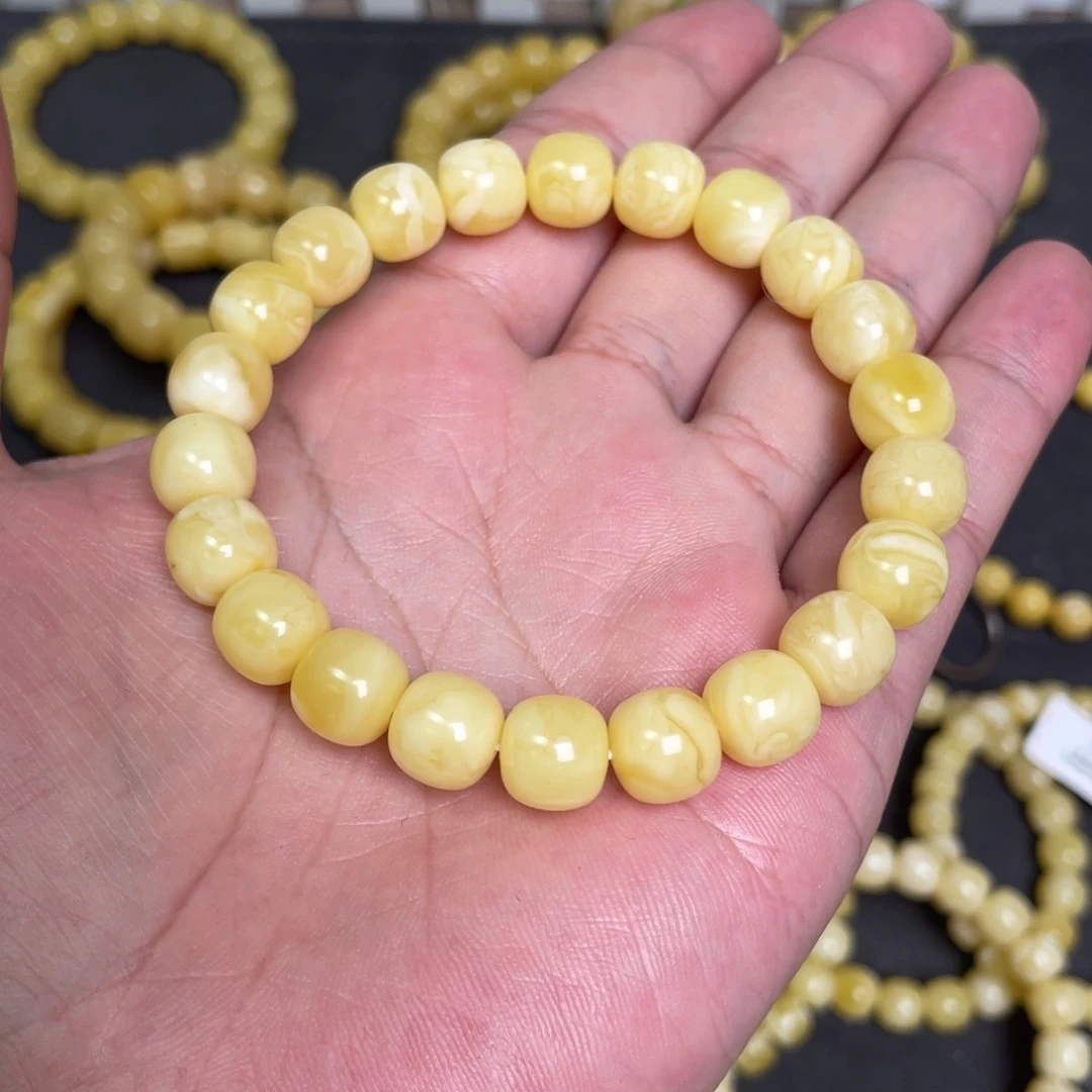 蜜蜡未镶嵌裸石蜜蜡手串10×9.5mm