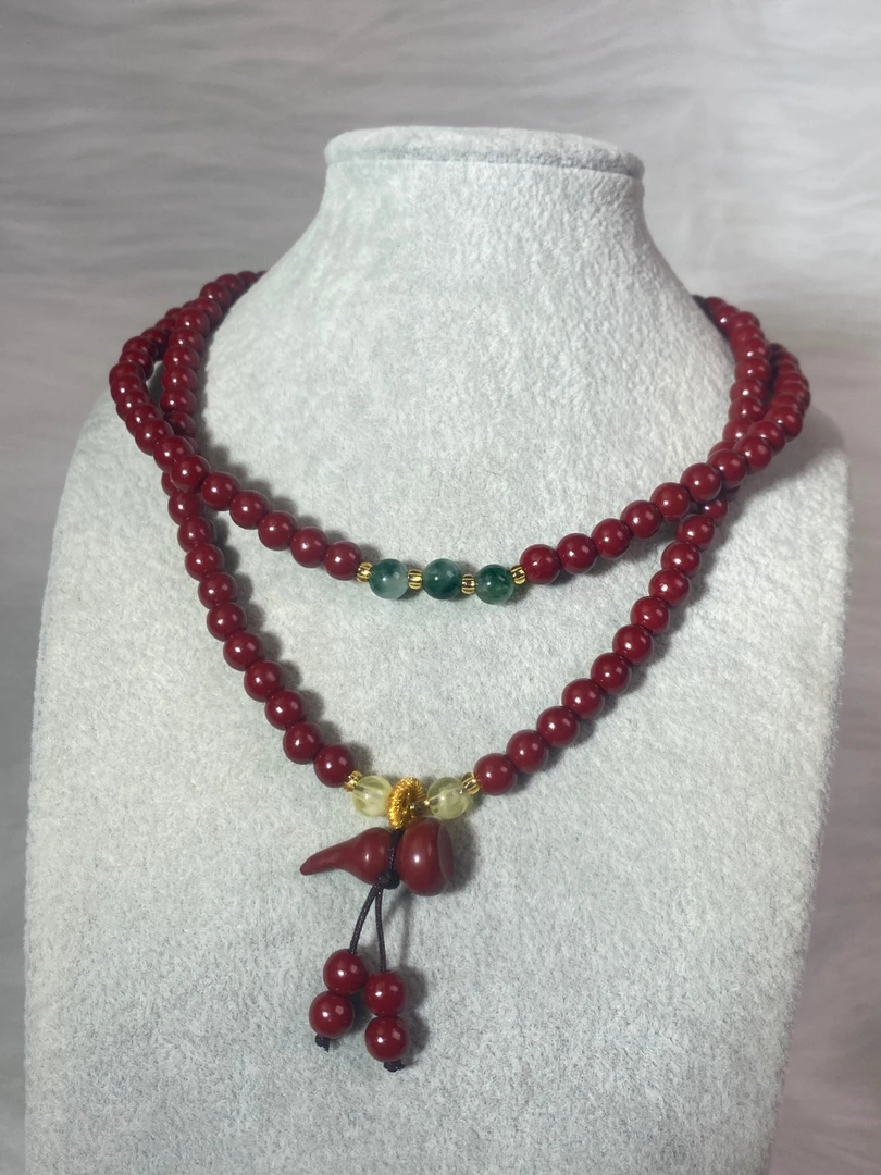 铜合金合成锆石项链 DS-4236 新中式葫芦项链