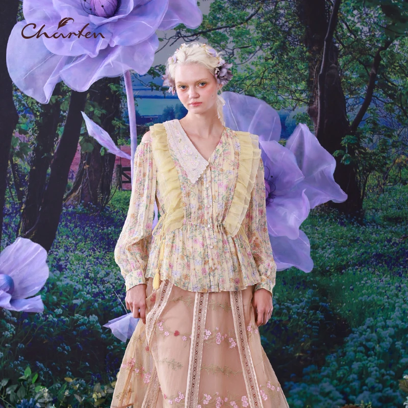 【媛媛专享】朝峰气质优雅长袖上衣女CFC1C326-335T