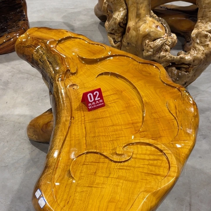 香榧木香樟木根雕实木茶台