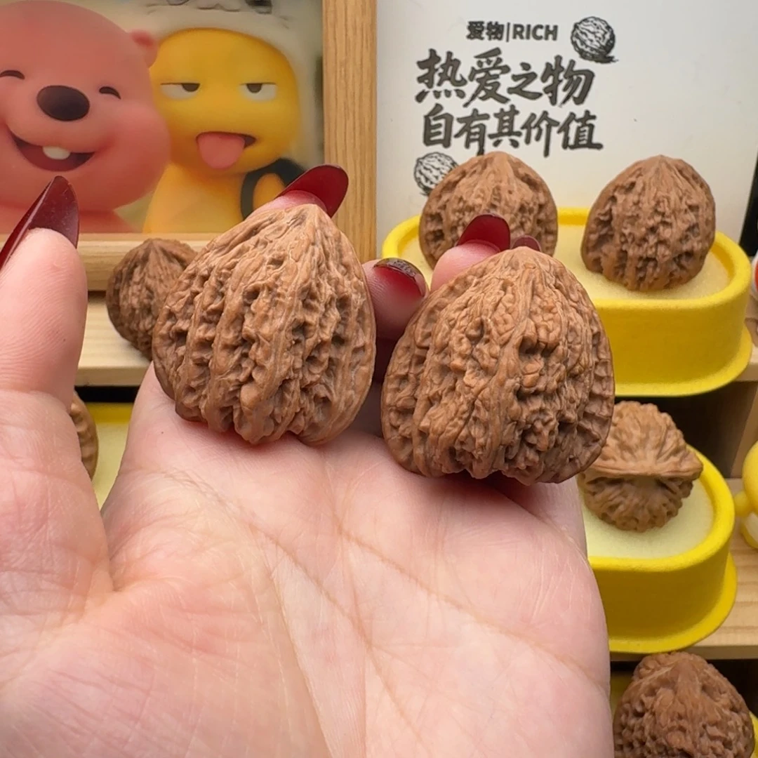 吊坠文玩核桃35全品老款密纹红宝石承德密纹