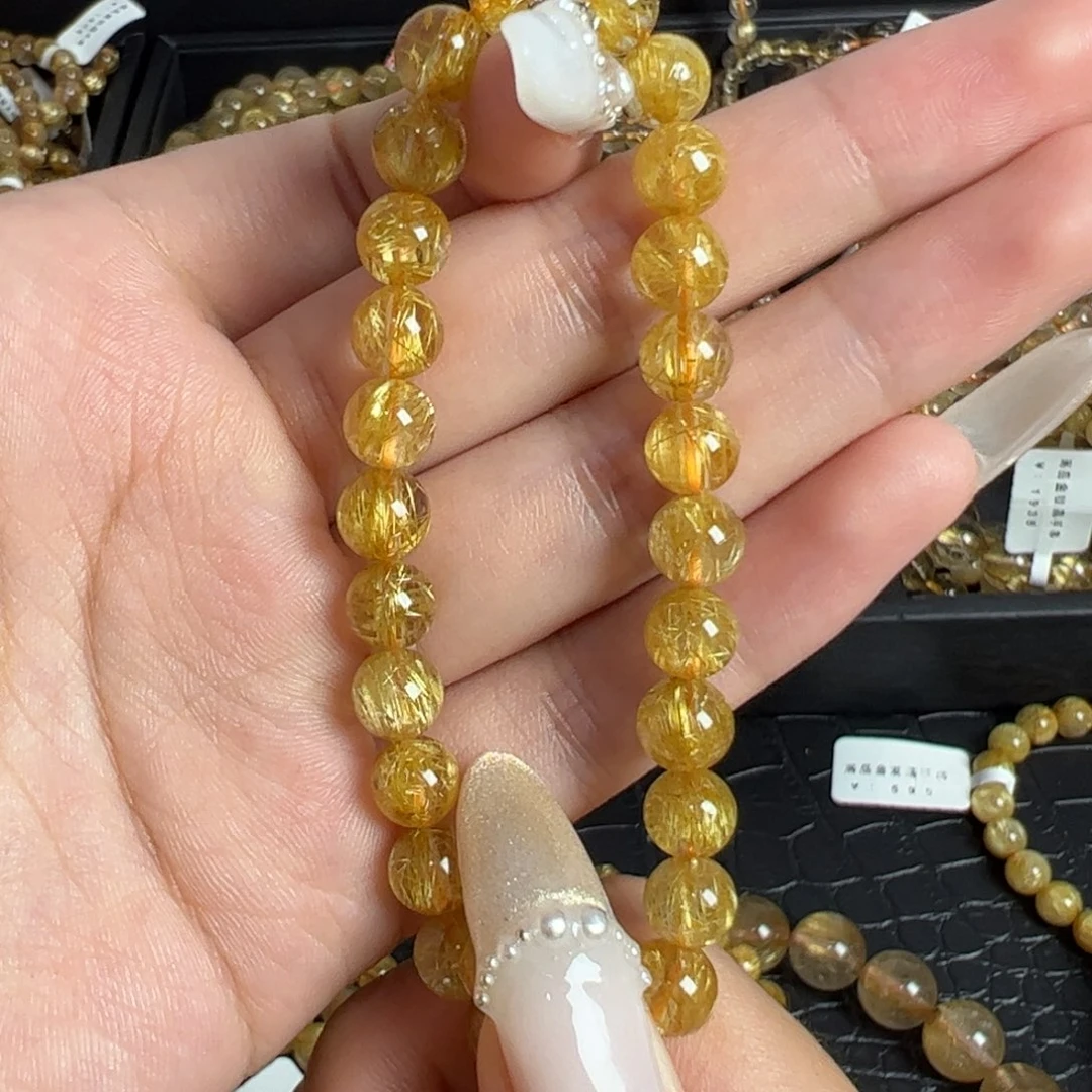 未镶嵌手链水晶天然金发晶