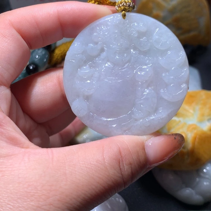 翡翠未镶嵌颈饰保真天然A货翡翠