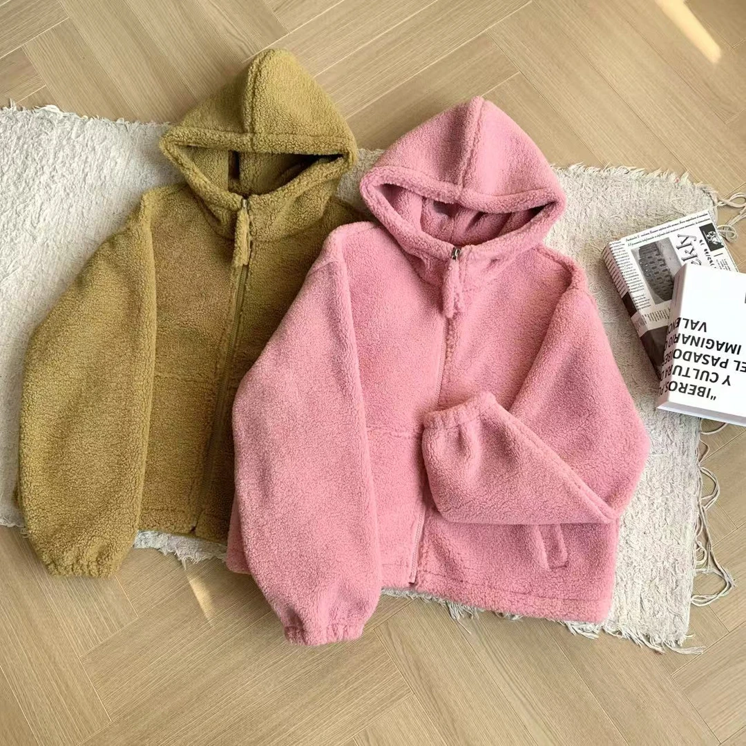 素心轻奢 2025冬季连帽毛毛外套防风保暖巨厚拉链加绒外套女15181