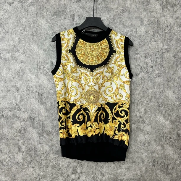 95新 VERSACE/范思哲 黑金配色无袖背心