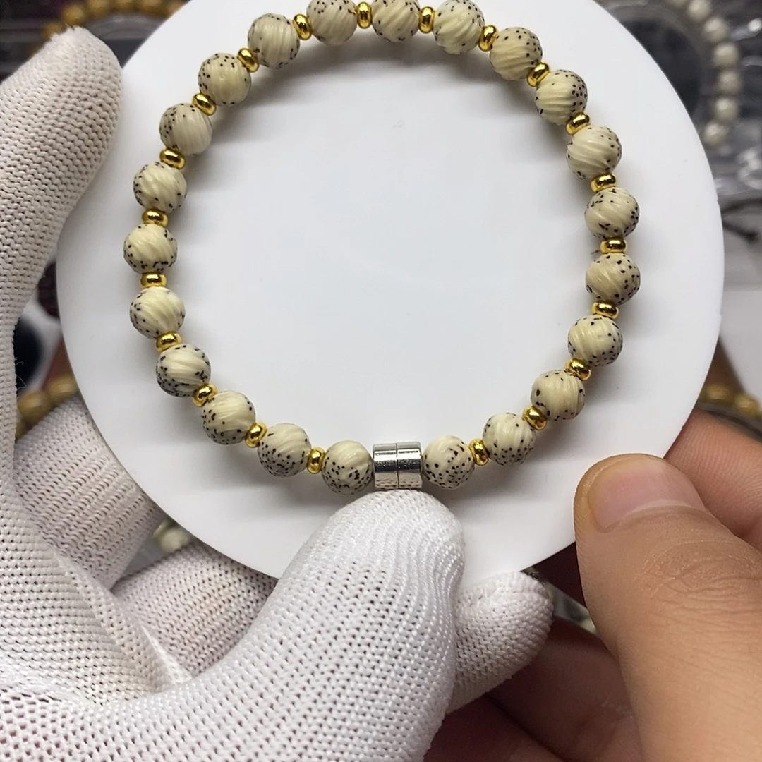 星月菩提吊坠河豚圆珠雕刻8圆