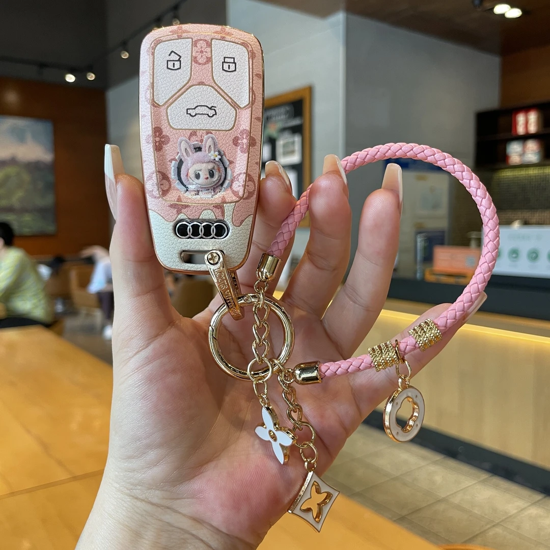 适用奥迪车钥匙套24款25款A6L/Q7/Q3/Q5/A8/A4L/A3/Q7专用壳扣包