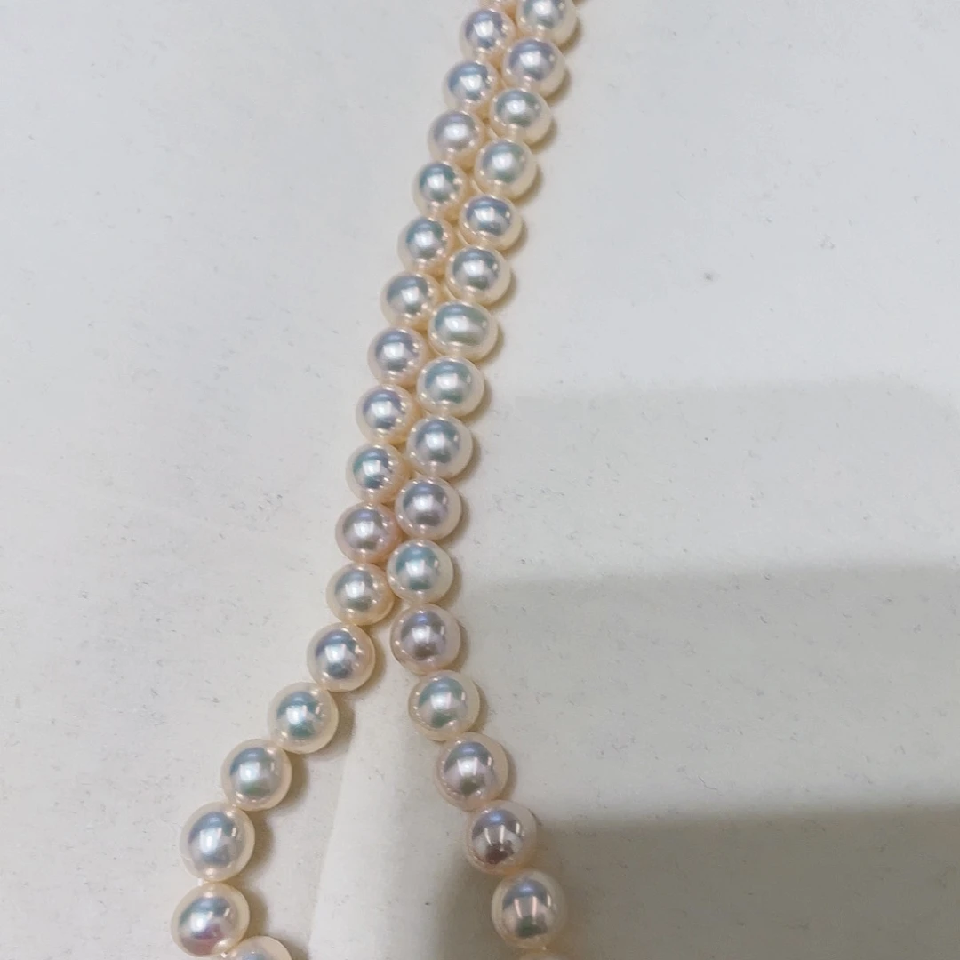 淡水珍珠银S925镶嵌颈饰珠****