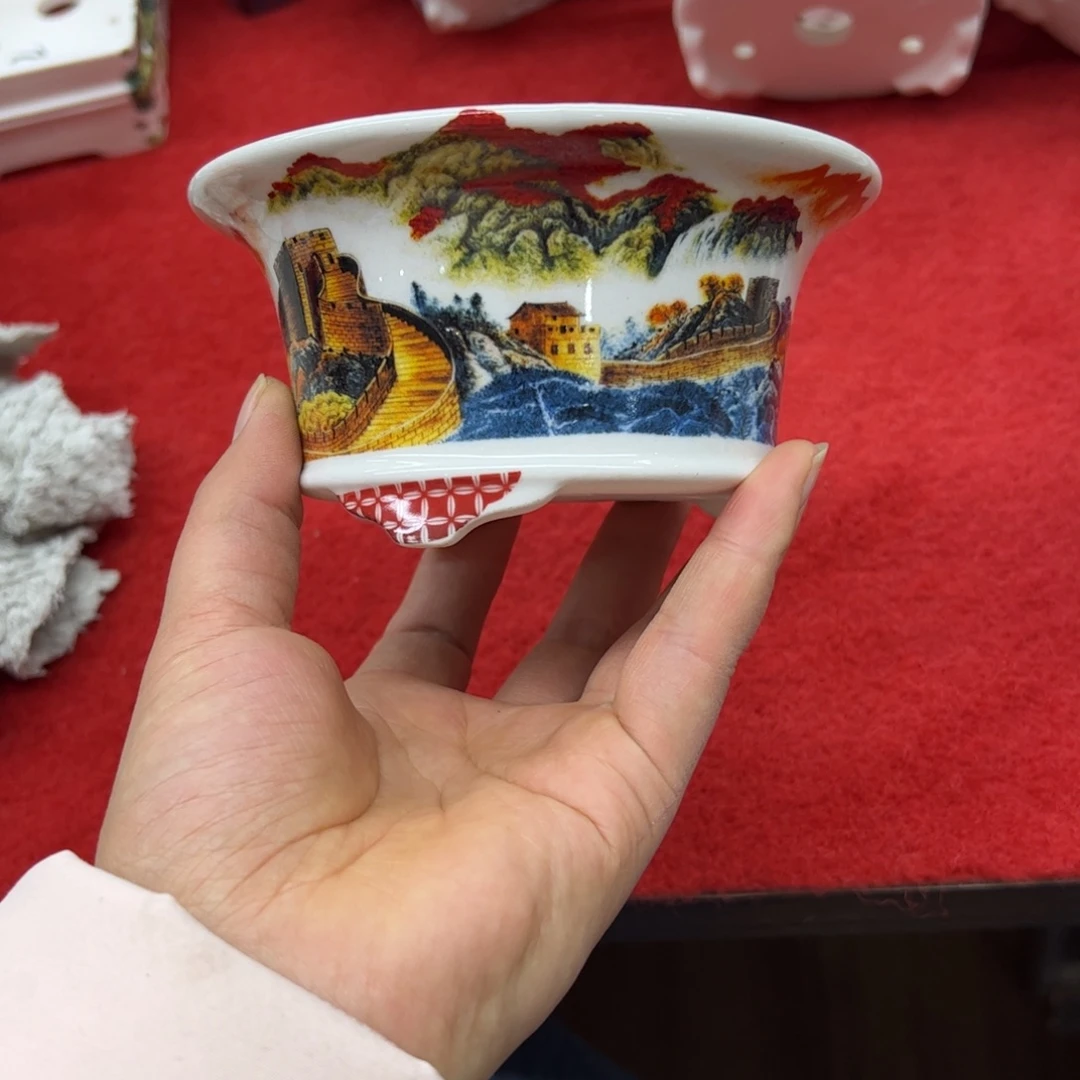 紫砂花盆981号瑕疵13/6.5cm