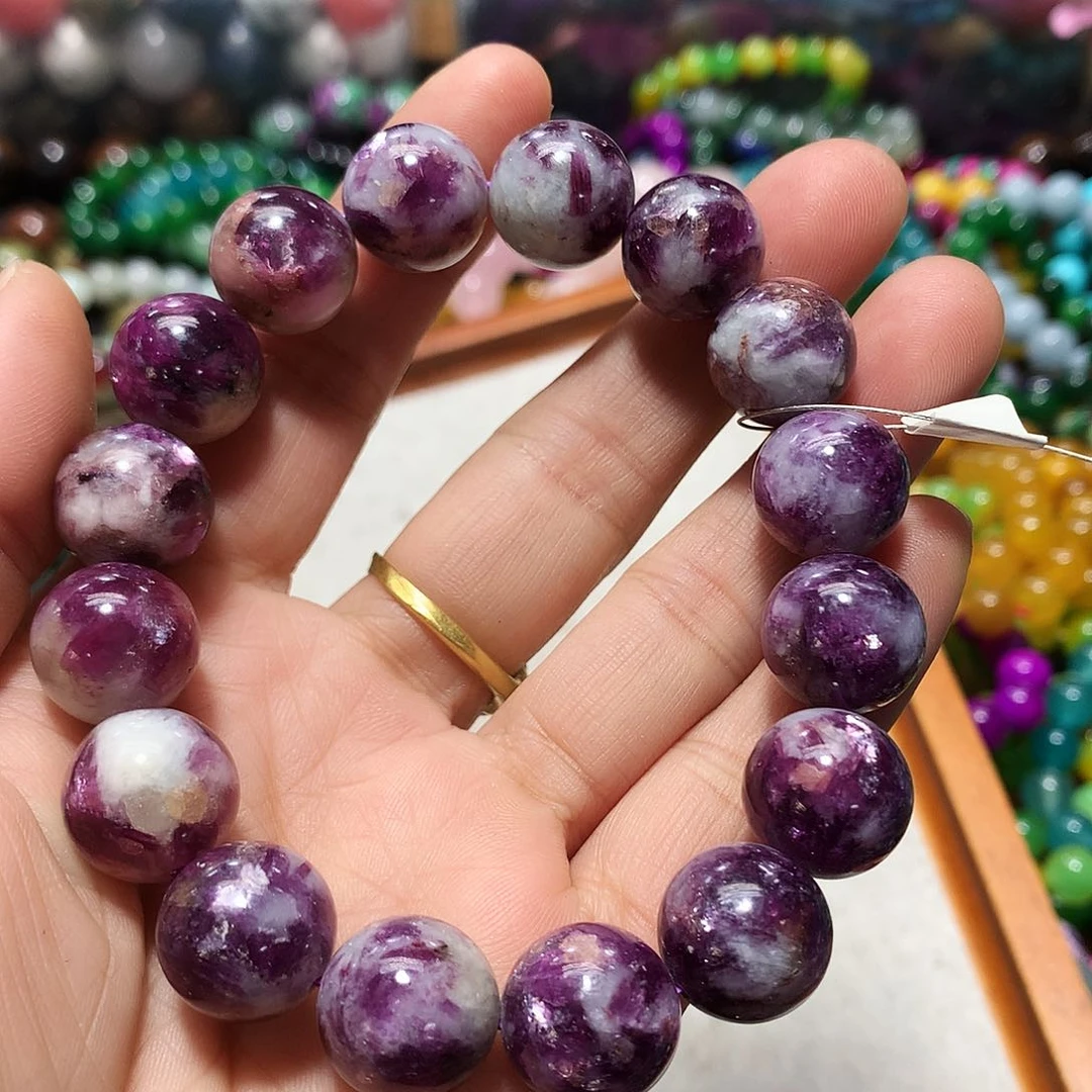 未镶嵌手串玛瑙/玉髓卡14紫祖母晶