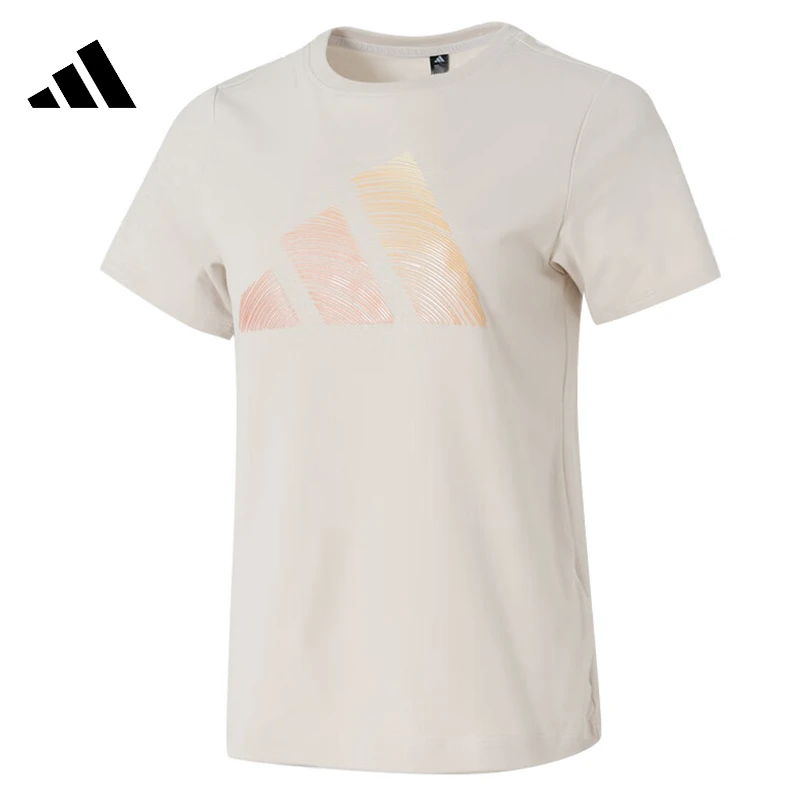 adidas阿迪达斯【环】圆领训练休闲速干夏季印花短袖T恤JL6285上衣